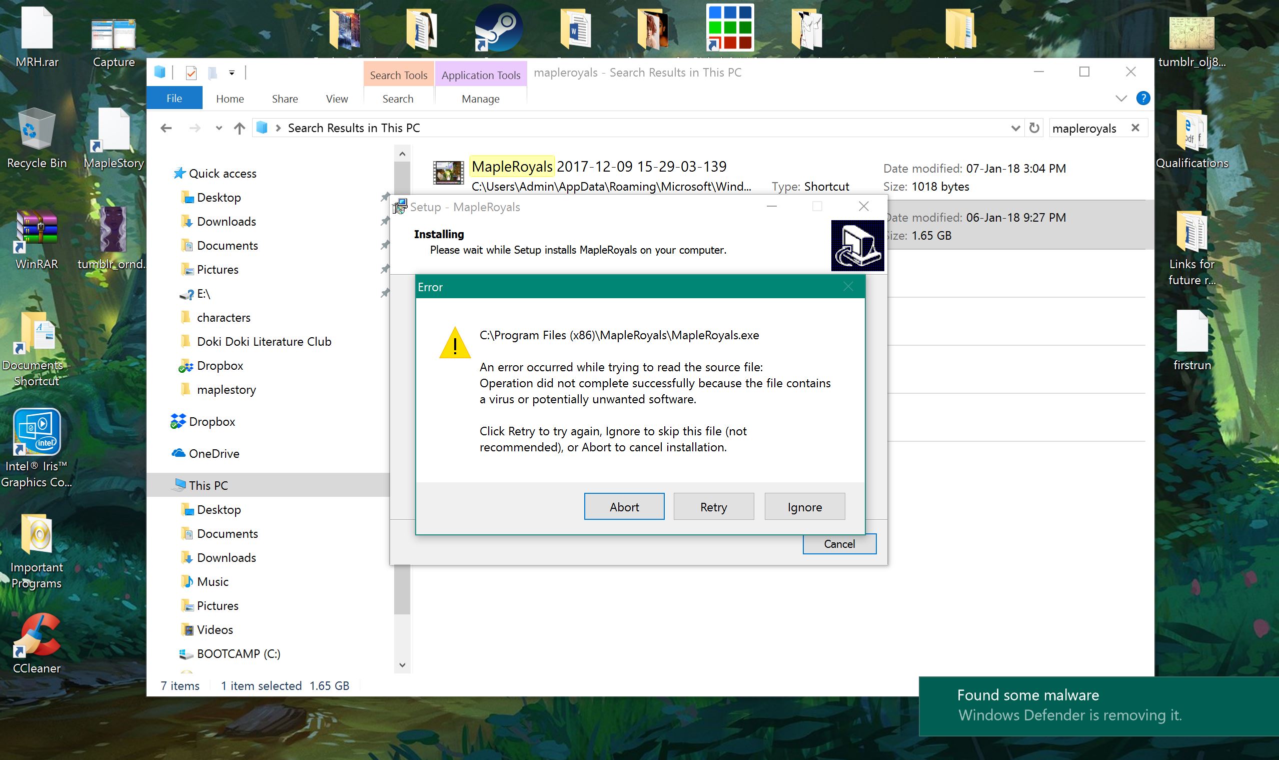 mapleroyals malware.JPG